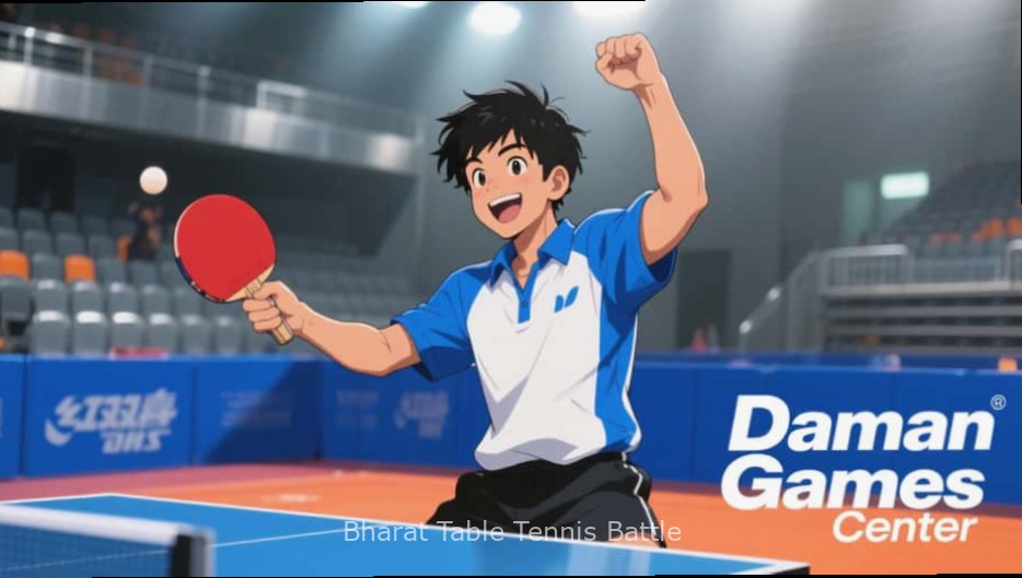 Bharat Table Tennis Battle Regional Costumes Bharat Table Tennis Battle showing regional player costumes from different Indian states with Bharat Table Tennis Battle watermark