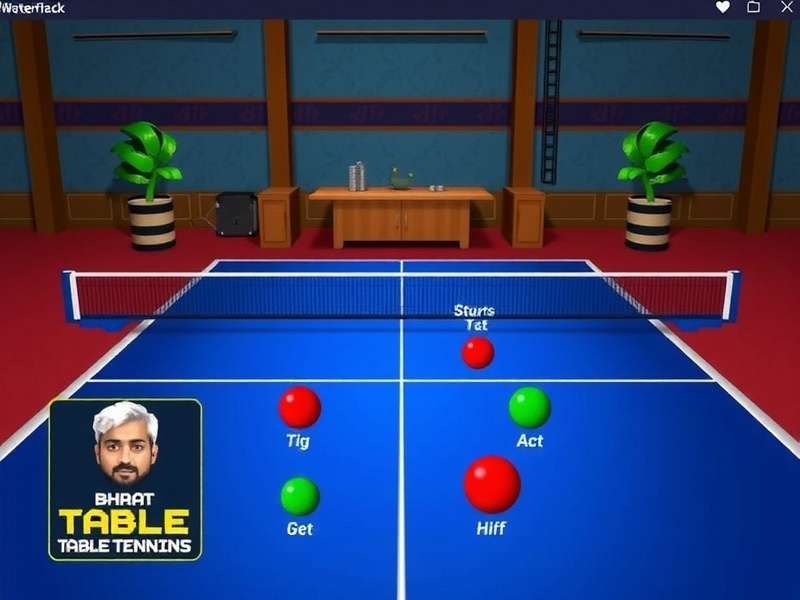 Bharat Table Tennis Battle Controls Bharat Table Tennis Battle gameplay controls showing different shot buttons with Bharat Table Tennis Battle watermark