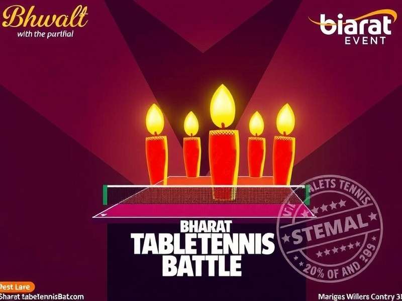 Bharat Table Tennis Battle Diwali Event Bharat Table Tennis Battle Diwali event poster with Bharat Table Tennis Battle watermark