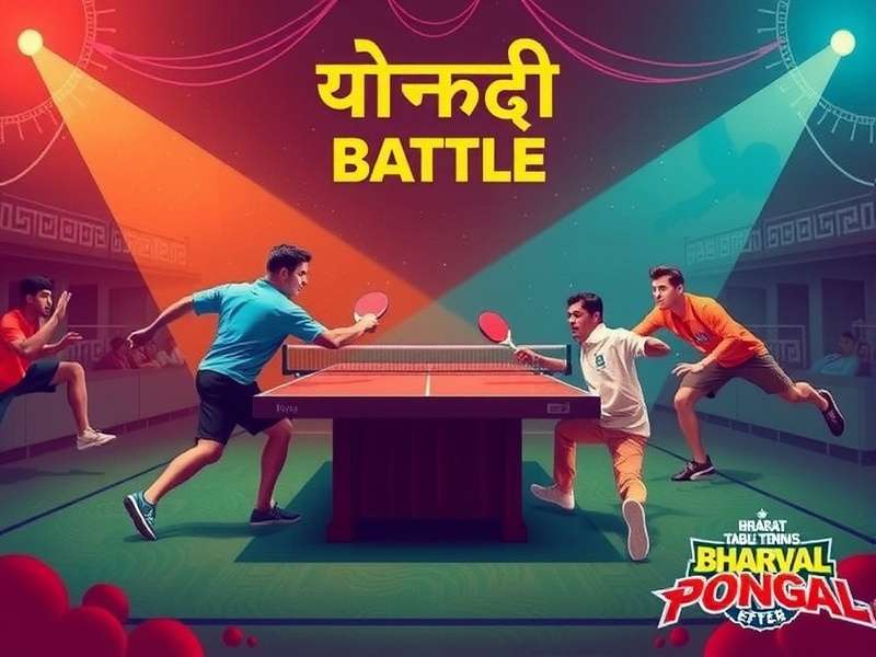 Bharat Table Tennis Battle Pongal Event Bharat Table Tennis Battle Pongal event poster with Bharat Table Tennis Battle watermark