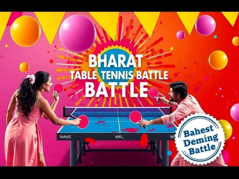 Bharat Table Tennis Battle Holi Event Bharat Table Tennis Battle Holi event poster with Bharat Table Tennis Battle watermark