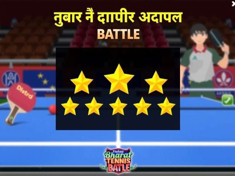 Bharat Table Tennis Battle Ratings Bharat Table Tennis Battle player rating screen showing 4.5 stars with Bharat Table Tennis Battle watermark